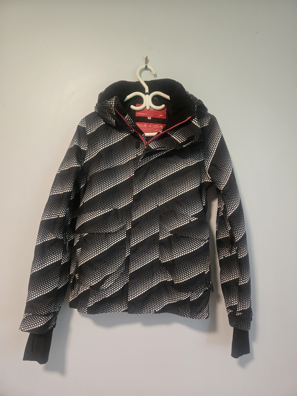 O'Neill Black & White Patterned Winter Jacket